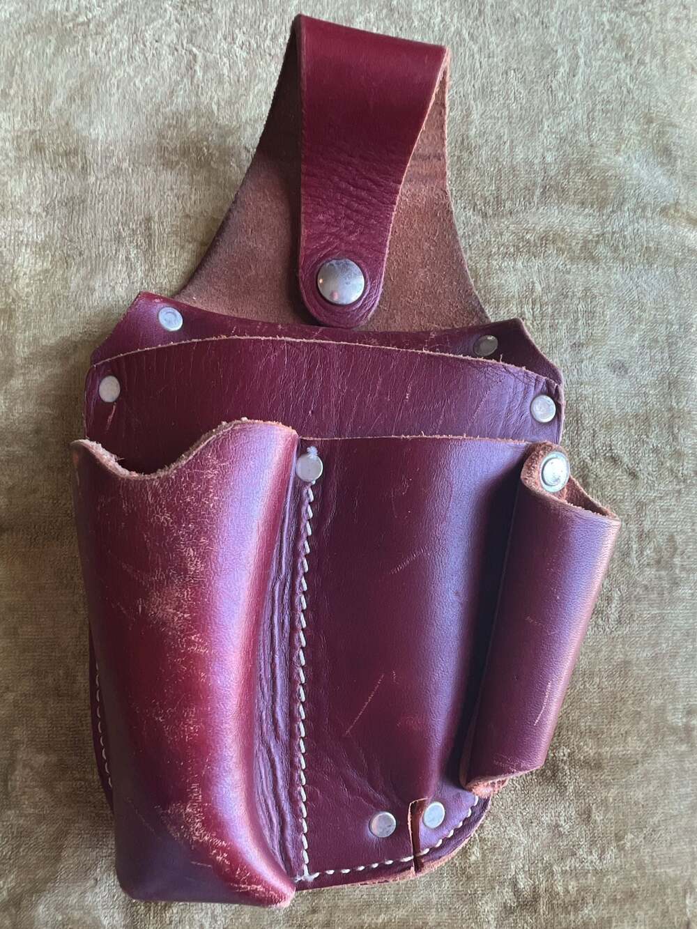 Occidental Leather 5053 Leather Tool Holder Pouch Burgundy